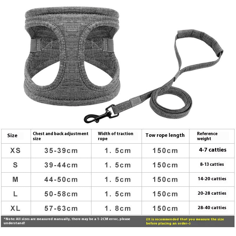 Dog Walking Dog Rope Leash Vest Style - Paw Heroes Shop