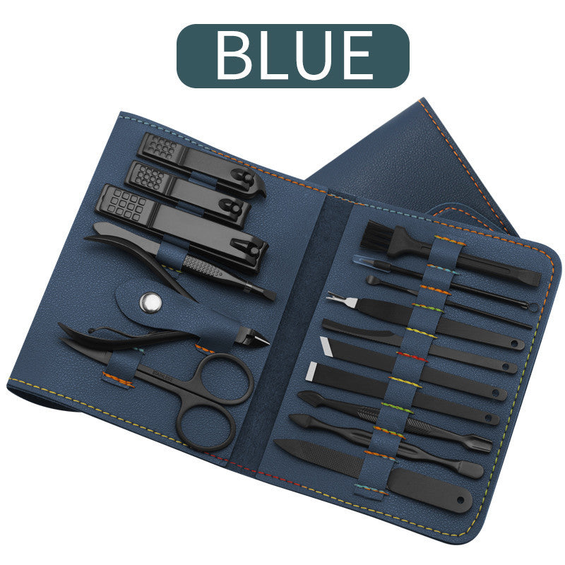 16pcs set Nail Clipper Cutter Trimmer Ear Pick Grooming Kit Manicure Set Pedicure Toe Nail Art Tools Set Kits with Bag - Paw Heroes Shop