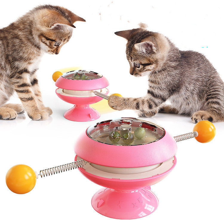 Rotatable Cat Toys Supplies With Catnip Interactive Training Toys For Cats Kitten Cat Accessories Pet Products - Paw Heroes Shop