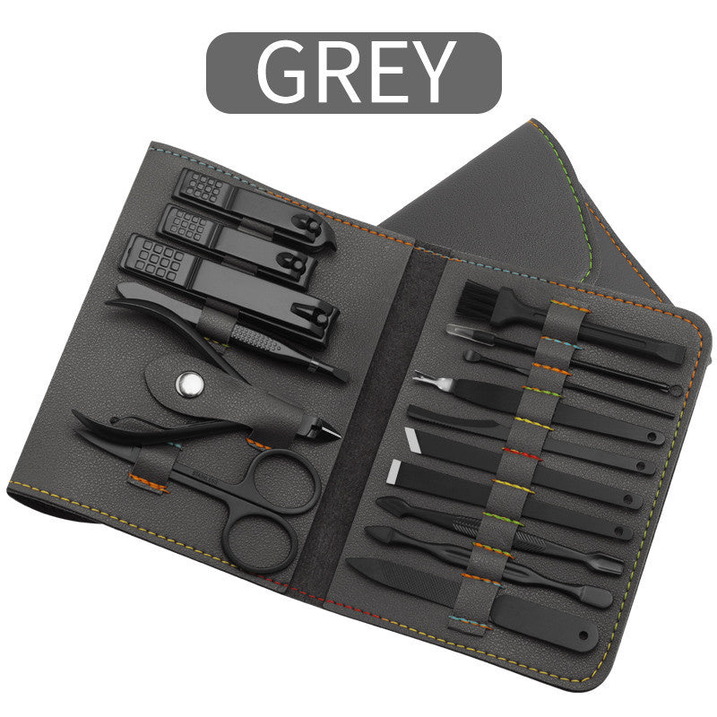 16pcs set Nail Clipper Cutter Trimmer Ear Pick Grooming Kit Manicure Set Pedicure Toe Nail Art Tools Set Kits with Bag - Paw Heroes Shop