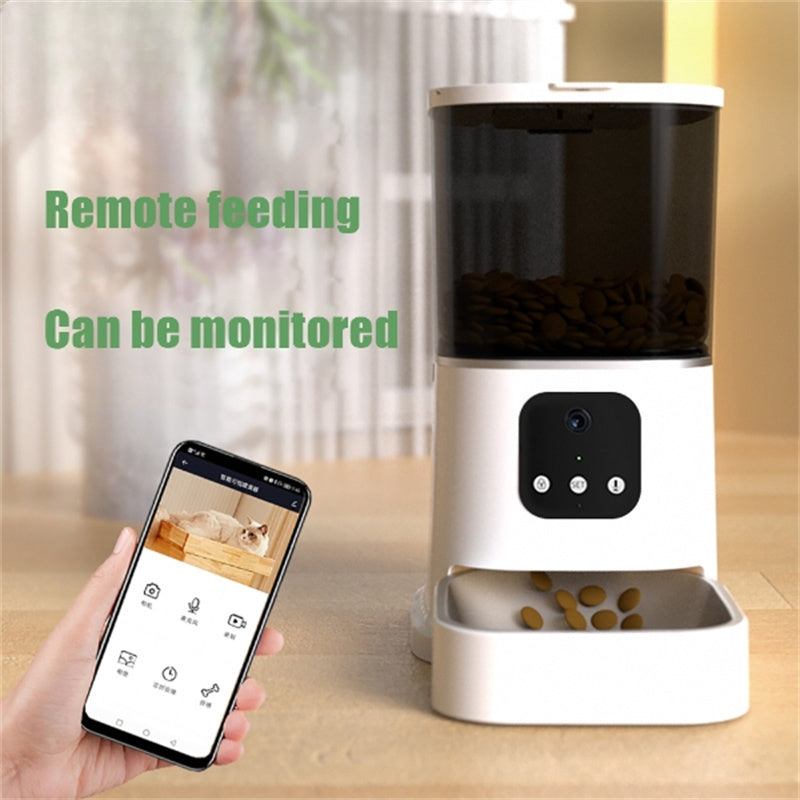 Pet Automatic Feeder Large Capacity Smart Voice Recorder APP Control Timer Feeding Cat Dog Food Dispenser With WiFi Pet Bowl - Paw Heroes Shop