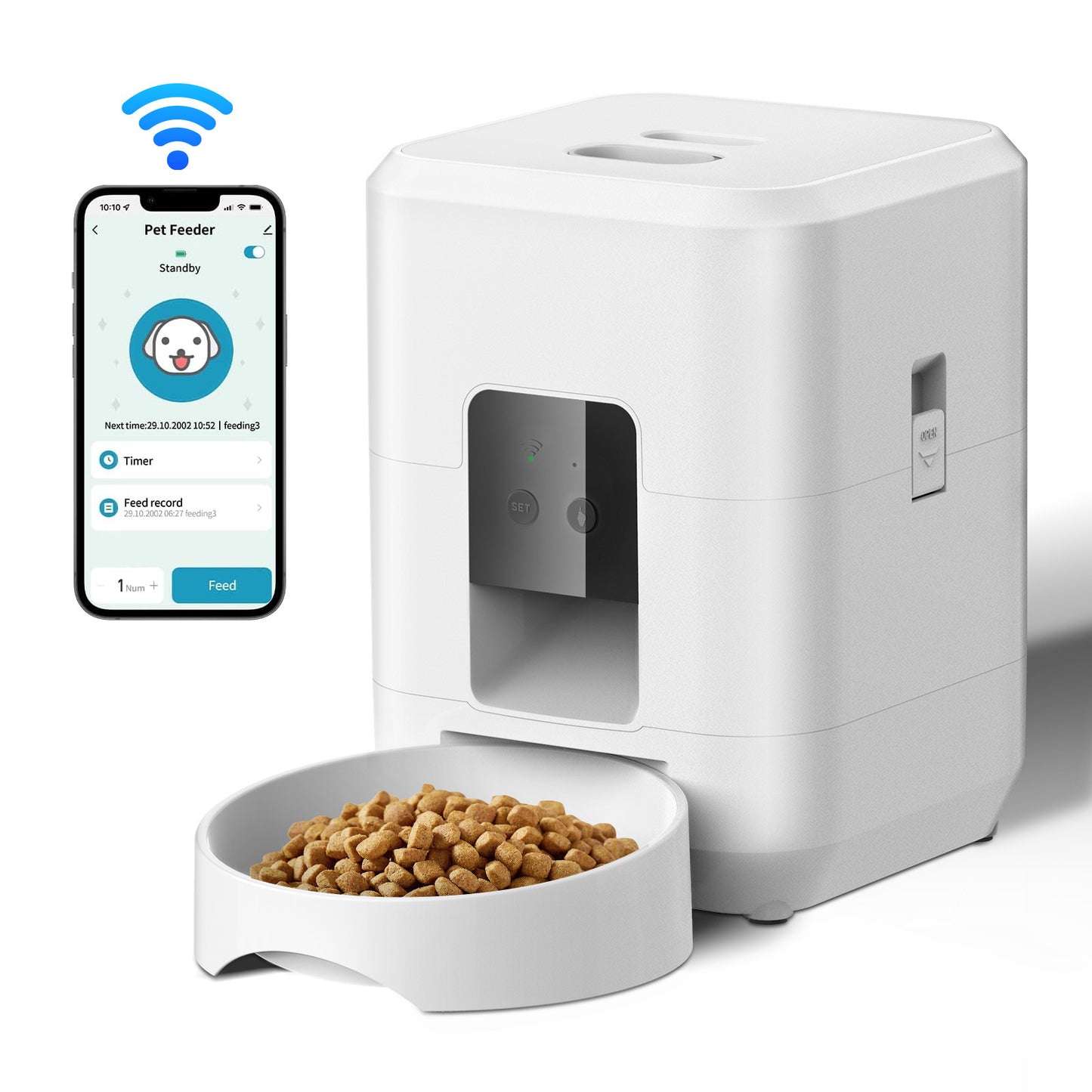 Pet Intelligent Timing Quantitative Remote Automatic Pet Feeder - Paw Heroes Shop