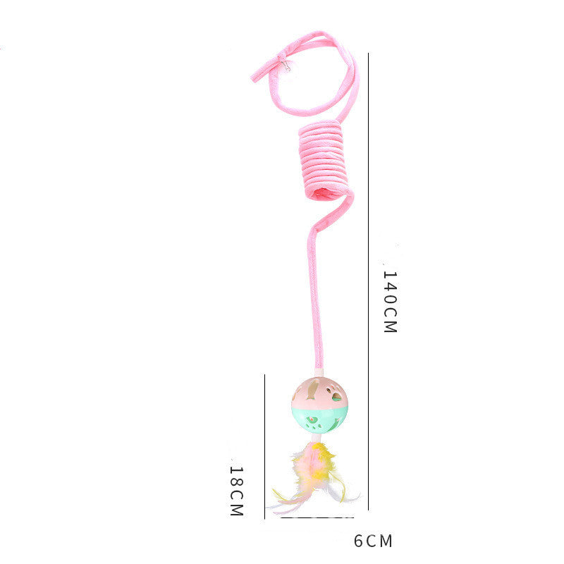 Cat Toy Self-Hi Sucker Spring Rabbit Hair Ball Interactive Play Pet Supplies Interactive Toys - Paw Heroes Shop