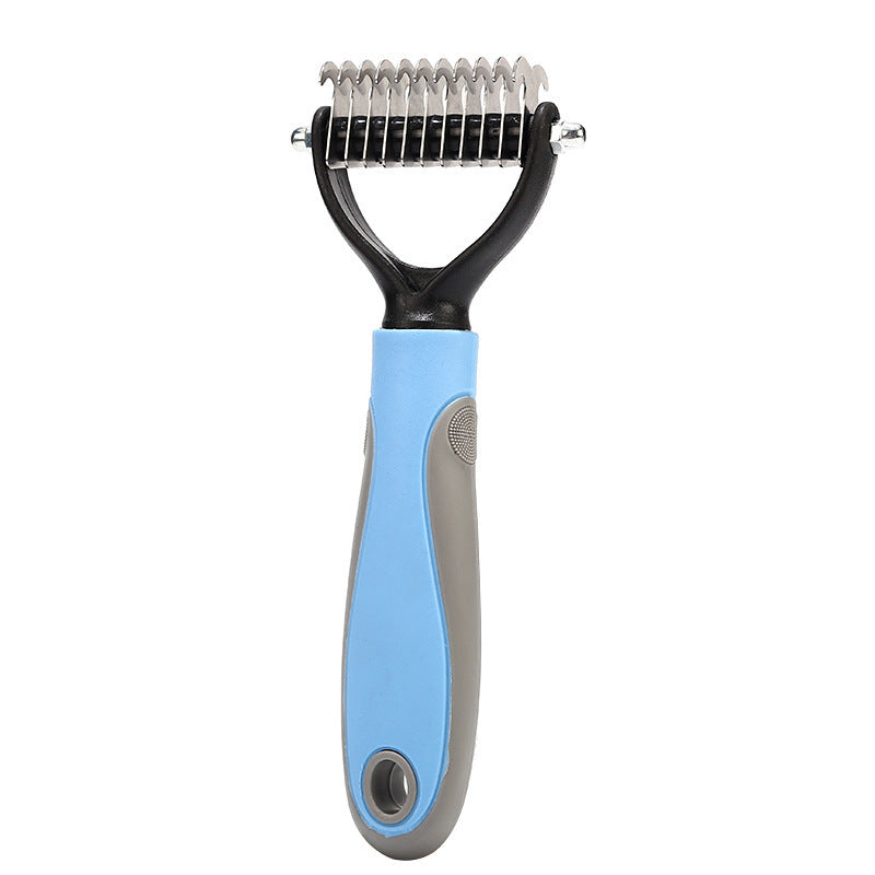 Stainless Double-sided Pet Brush Hair Removal Comb Grooming Dematting Dog Grooming Shedding Tools - Paw Heroes Shop