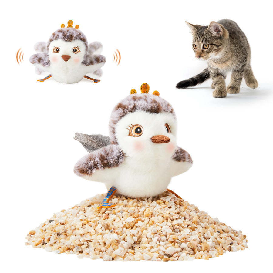 Interactive Cat Plush Toys For Indoor Cats Automatic Flapping Bird Cat Toy USB Rechargeable Electronic Pet Enrichment Toys - Paw Heroes Shop