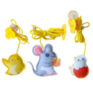 Cat Toys Simulated Cute Toys Funny Self-hey Interactive Toy Rope Grabbing Mouse Telescopic Hanging Cat Pet Supplies - Paw Heroes Shop