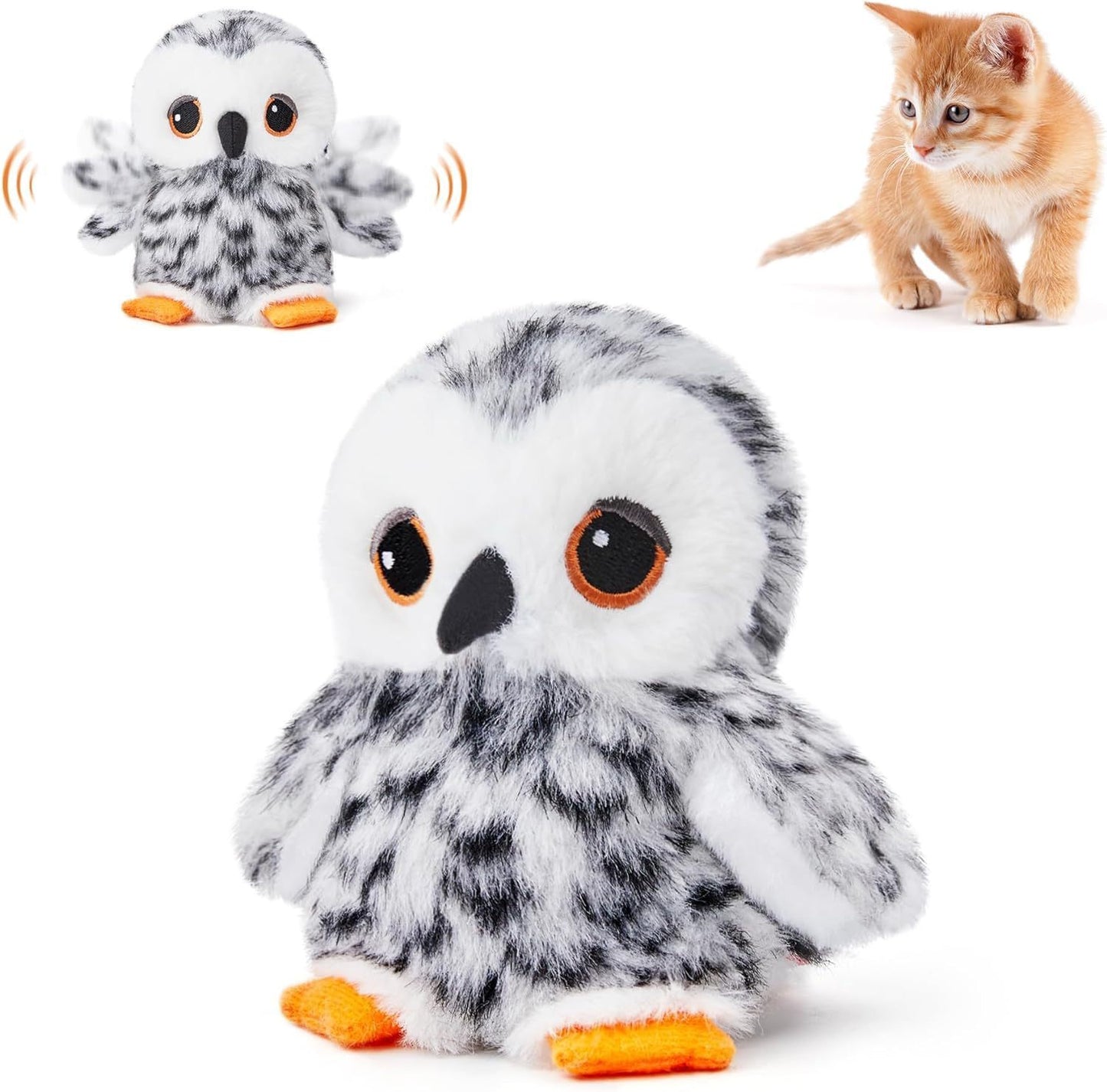 Interactive Cat Plush Toys For Indoor Cats Automatic Flapping Bird Cat Toy USB Rechargeable Electronic Pet Enrichment Toys - Paw Heroes Shop