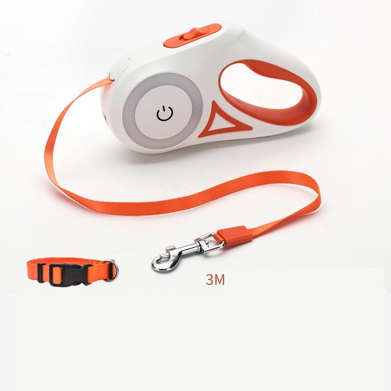 Dog Leash Retractable Leash And Dog Collar Spotlight Automatic Pet Dog Cat Traction Rope For Small Medium Dogs Pet Product - Paw Heroes Shop
