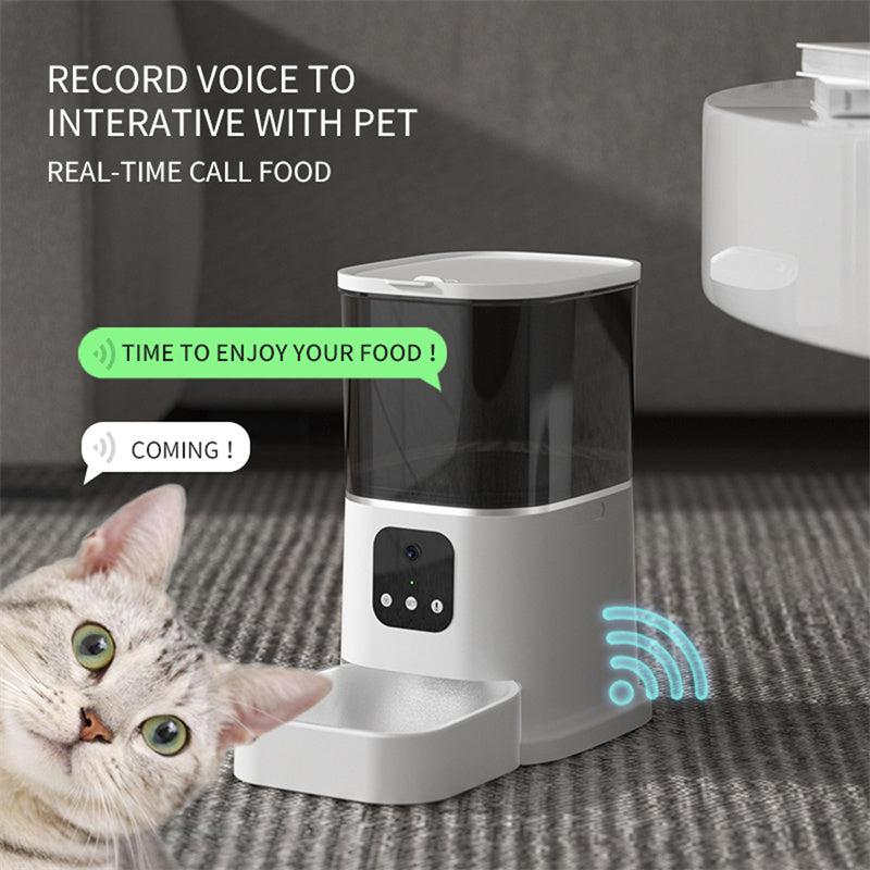 Pet Automatic Feeder Large Capacity Smart Voice Recorder APP Control Timer Feeding Cat Dog Food Dispenser With WiFi Pet Bowl - Paw Heroes Shop