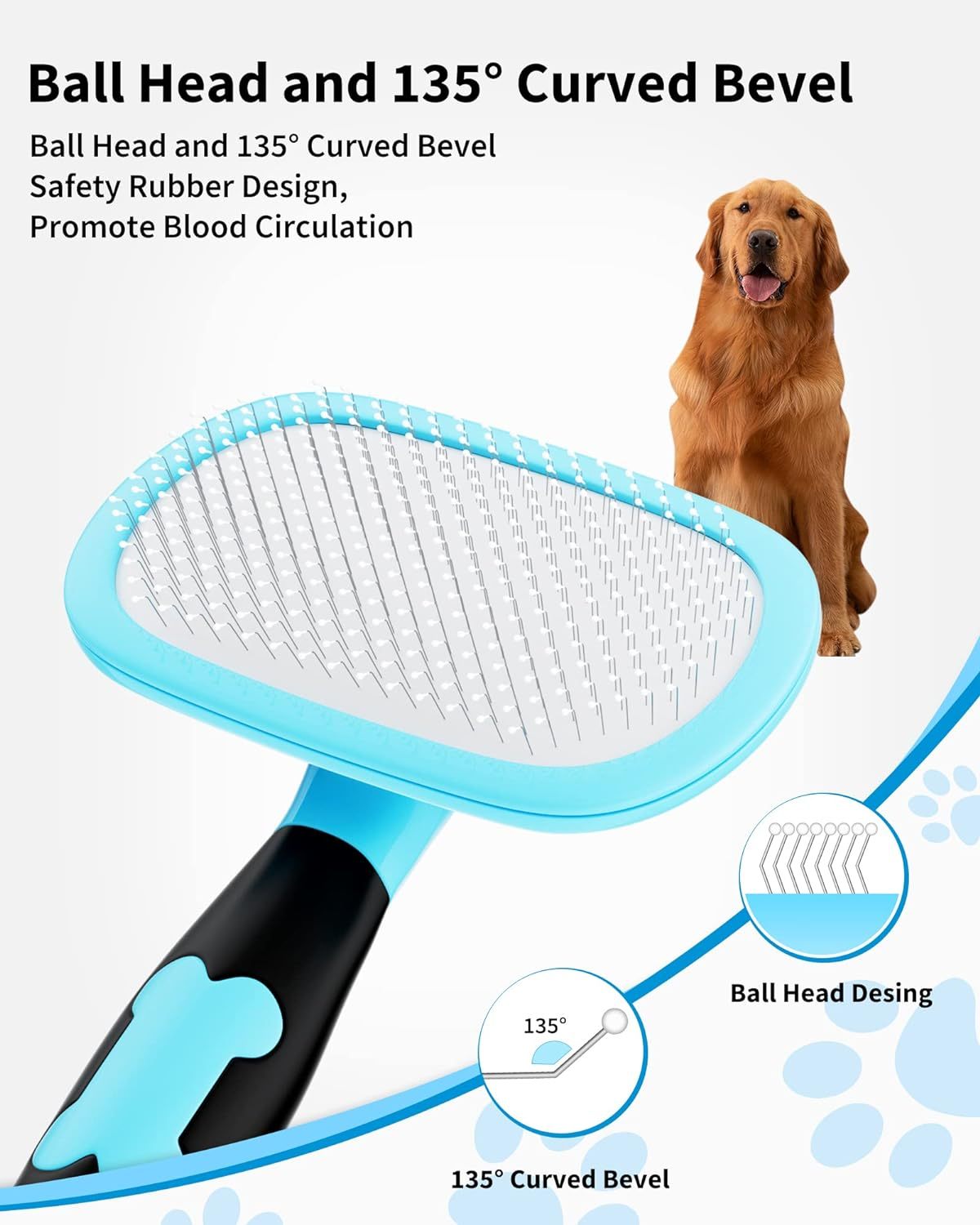 Dog Brush Cat Brush Pet Grooming Brush- Shedding Grooming Tools