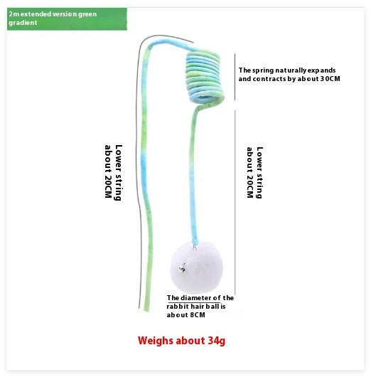 Cat Toy Self-Hi Sucker Spring Rabbit Hair Ball Interactive Play Pet Supplies Interactive Toys - Paw Heroes Shop