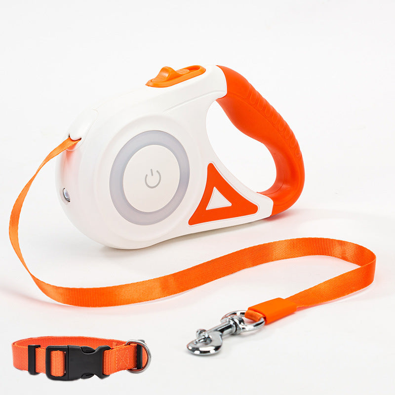 Dog Leash Retractable Leash And Dog Collar Spotlight Automatic Pet Dog Cat Traction Rope For Small Medium Dogs Pet Product - Paw Heroes Shop