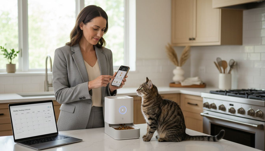 modern smart pet feeder