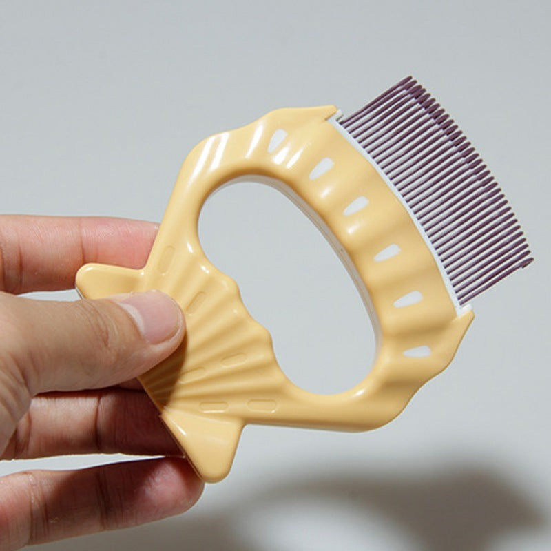 Pet Dog Cat Combs Shell Shaped Hair Remover Brush Pet Grooming Tools Dog Massage Comb Brush For Remove Pet Cat Loose Hairs - Paw Heroes Shop
