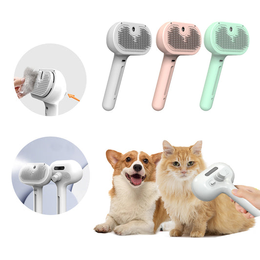 Pet Comb Self Cleaning Pets Hair Remover Brush For Dogs Grooming Tools Dematting Comb Built-in Mist Humidifier Pet Products - Paw Heroes Shop