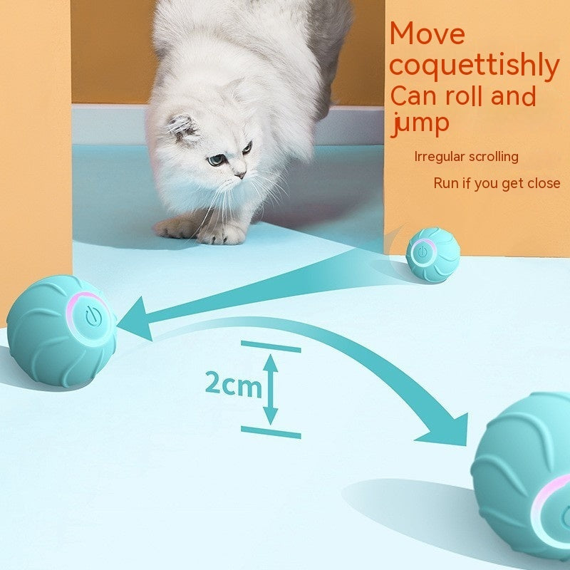 Smart Cat Toys Rolling Ball Pet Cat Owner Interactive Pets Toys Automatic Bouncing Ball USB Self Hi Teasing Kittens Jumping Ball - Paw Heroes Shop