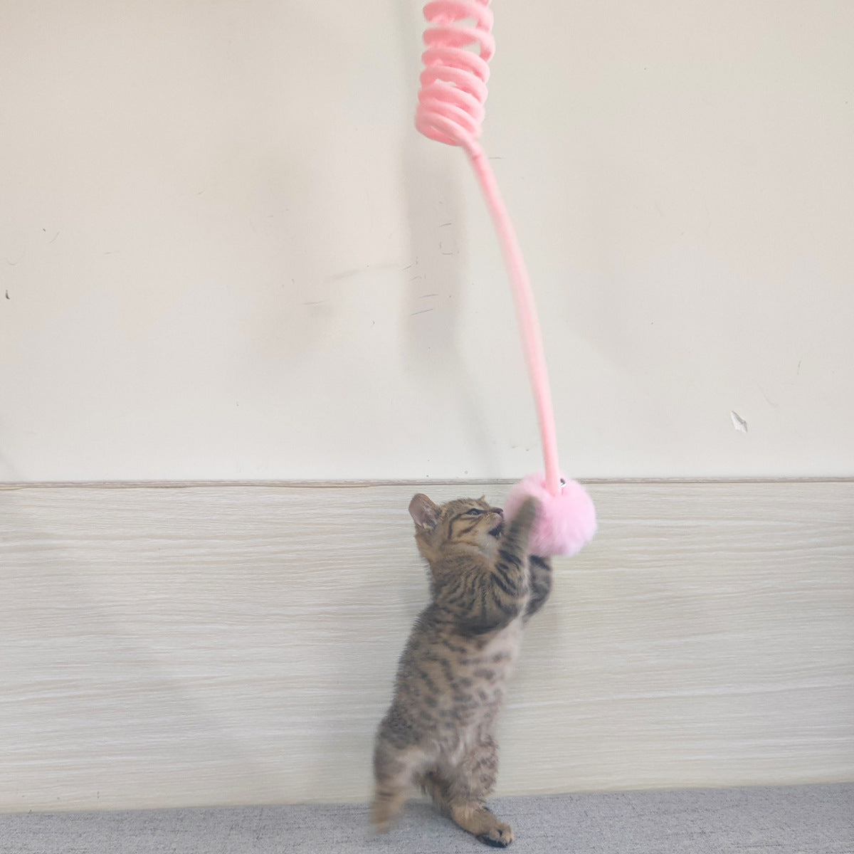Cat Toy Self-Hi Sucker Spring Rabbit Hair Ball Interactive Play Pet Supplies Interactive Toys - Paw Heroes Shop