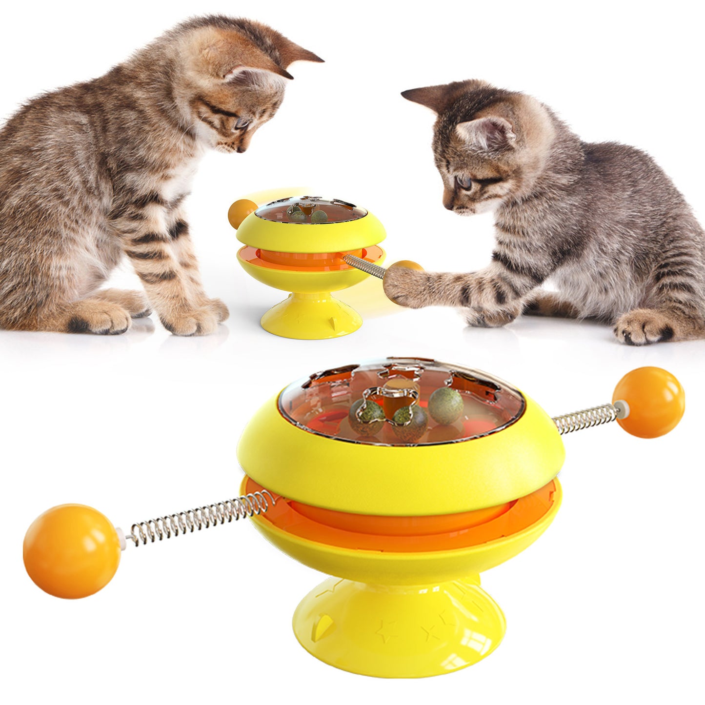 Rotatable Cat Toys Supplies With Catnip Interactive Training Toys For Cats Kitten Cat Accessories Pet Products - Paw Heroes Shop