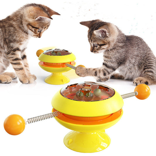 Rotatable Cat Toys Supplies With Catnip Interactive Training Toys For Cats Kitten Cat Accessories Pet Products - Paw Heroes Shop