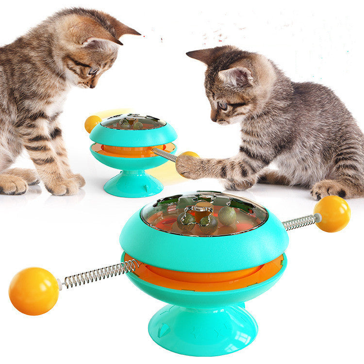 Rotatable Cat Toys Supplies With Catnip Interactive Training Toys For Cats Kitten Cat Accessories Pet Products - Paw Heroes Shop