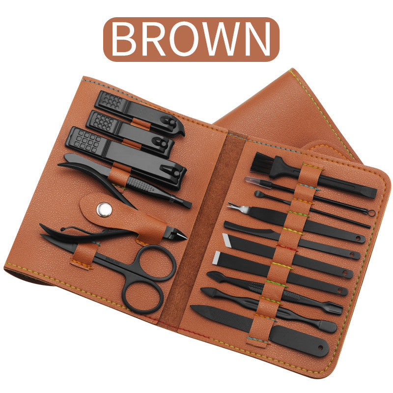 16pcs set Nail Clipper Cutter Trimmer Ear Pick Grooming Kit Manicure Set Pedicure Toe Nail Art Tools Set Kits with Bag - Paw Heroes Shop