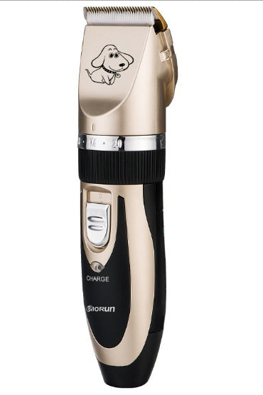 Dog grooming clipper with brand logo on a white background