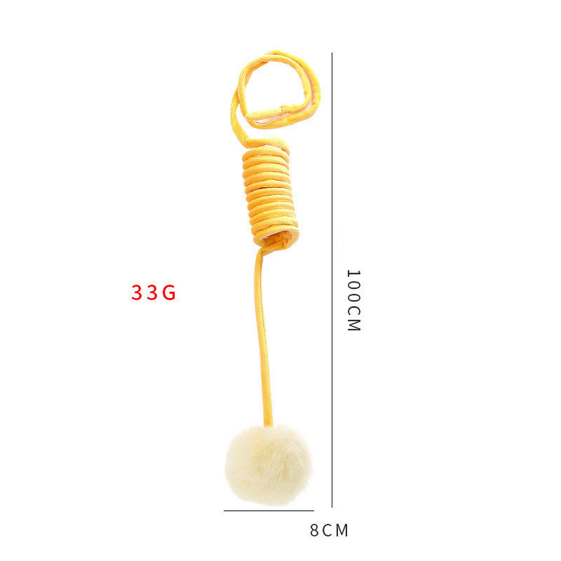 Cat Toy Self-Hi Sucker Spring Rabbit Hair Ball Interactive Play Pet Supplies Interactive Toys - Paw Heroes Shop