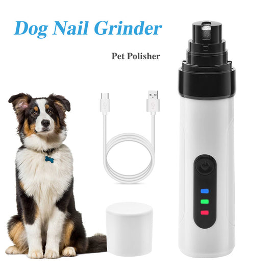 Electric Dog Nail Clippers Grinders Rechargeable USB Charging Pet Quiet Cat Paws Nail Grooming Trimmer Tools - Paw Heroes Shop