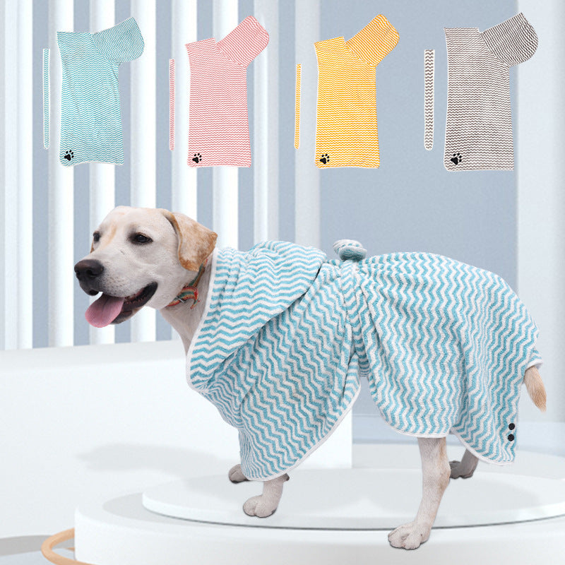 Pet Dogs And Cats Microfiber Bathrobe Towel - Paw Heroes Shop
