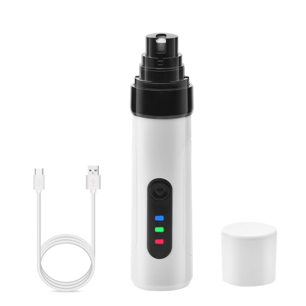 Electric Dog Nail Clippers Grinders Rechargeable USB Charging Pet Quiet Cat Paws Nail Grooming Trimmer Tools - Paw Heroes Shop