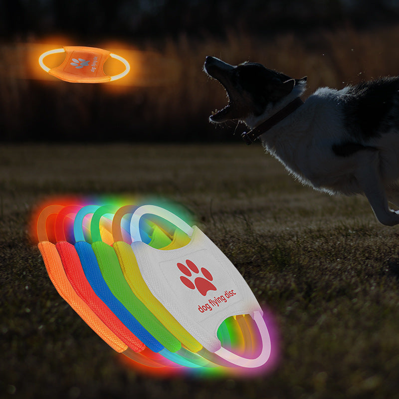 Dog Flying Discs Light Glowing LED LuminousTrainning Interactive Toys Game Flying Discs Dog Toy Pet Dog Accessories Pet Products - Paw Heroes Shop