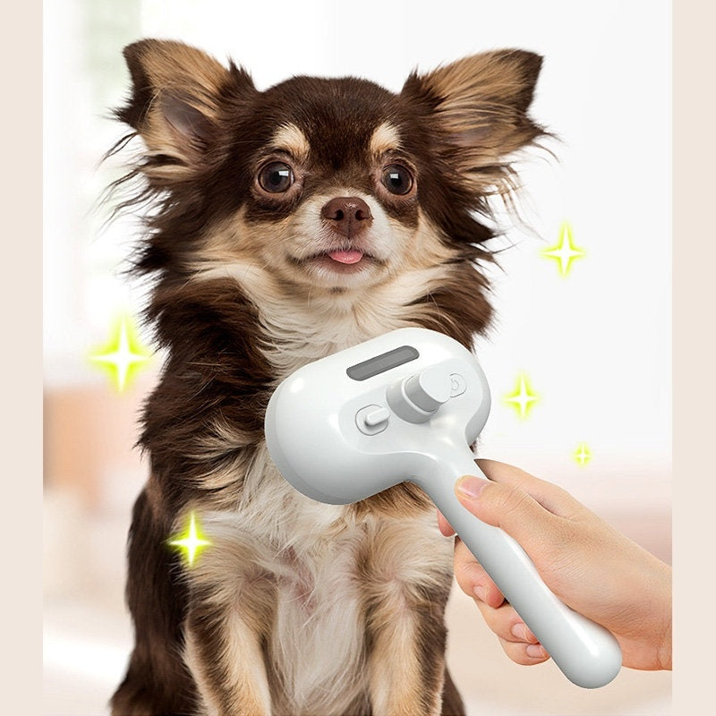 Pet Comb Self Cleaning Pets Hair Remover Brush For Dogs Grooming Tools Dematting Comb Built-in Mist Humidifier Pet Products - Paw Heroes Shop