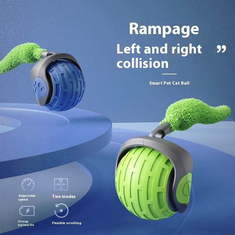 New Interactive Cat Toys Ball Auto Electric Rolling Ball Toys For Cat Kitty Pets Smart Automatic Teaser USB Rechargeable Cat Toy Pet Products - Paw Heroes Shop
