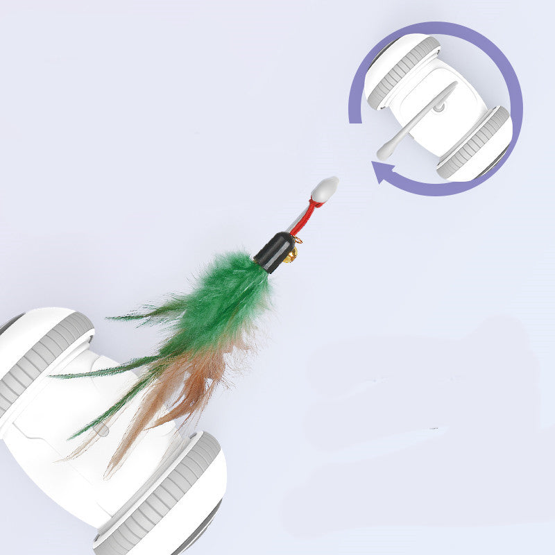 Interactive Cat Toy With Interchangeable Heads  Pet Feather Toys - Paw Heroes Shop