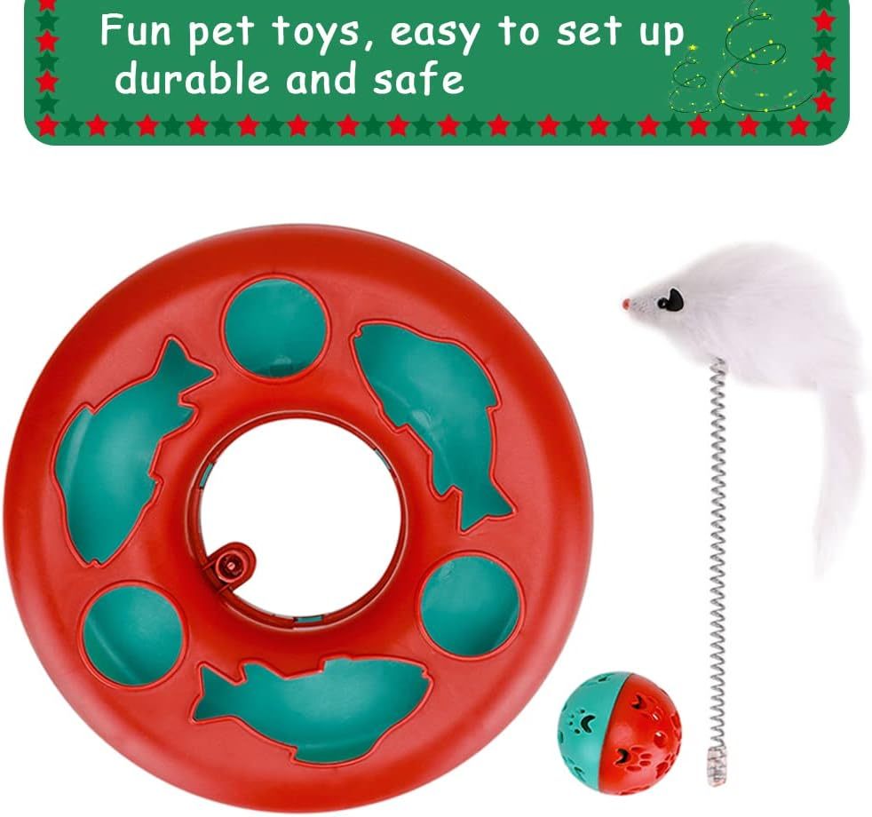 Cat Toys Cat Toys For Indoor Cats Interactive Kitten Toys Roller Tracks With Catnip Spring Pet Toy With Exercise Balls Teaser Mouse - Paw Heroes Shop