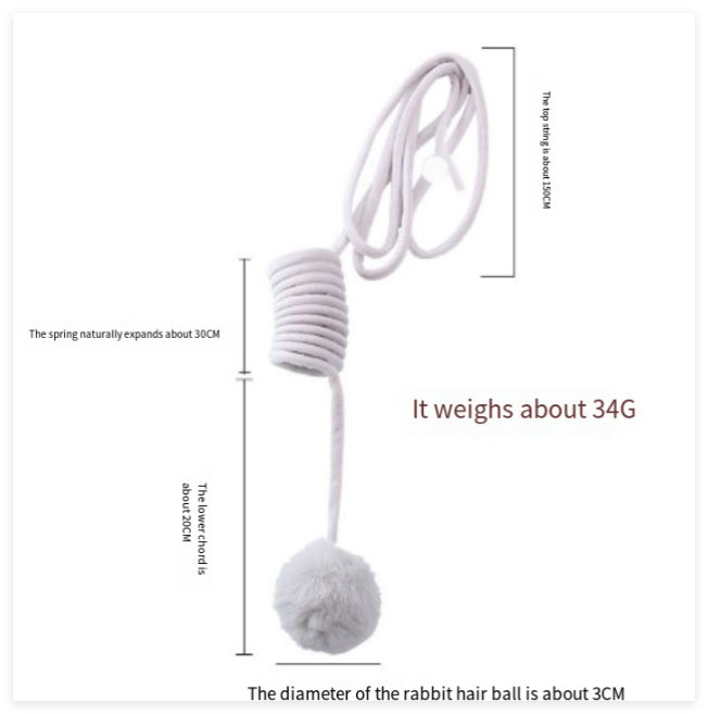 Cat Toy Self-Hi Sucker Spring Rabbit Hair Ball Interactive Play Pet Supplies Interactive Toys - Paw Heroes Shop