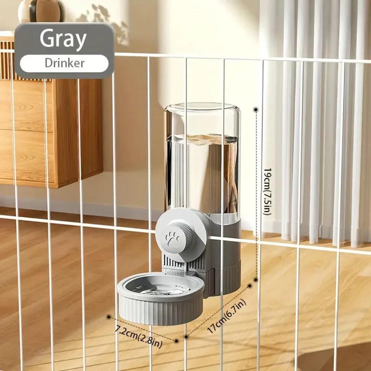 1.2L Automatic Pet Feeder Cage Hanging Bowl, Suitable For Small Puppy Cat Rabbit Food Container Dispenser Bowl - Paw Heroes Shop