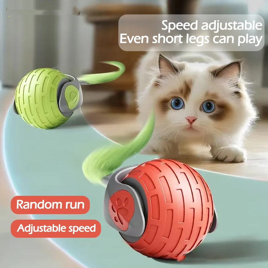 New Interactive Cat Toys Ball Auto Electric Rolling Ball Toys For Cat Kitty Pets Smart Automatic Teaser USB Rechargeable Cat Toy Pet Products - Paw Heroes Shop