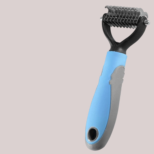 Pets Fur Knot Cutter Dog Grooming Shedding Tools Pet Cat Hair Removal Double-sided Comb Brush - Paw Heroes Shop