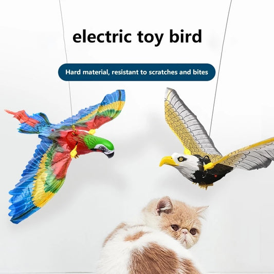 Simulation Bird Cat Interactive Pet Toys Hanging Eagle Flying Teasering Play Kitten Dog Toys Animals Cat Accessories Supplies - Paw Heroes Shop