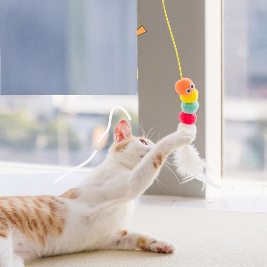 Cat Toys Simulated Cute Toys Funny Self-hey Interactive Toy Rope Grabbing Mouse Telescopic Hanging Cat Pet Supplies - Paw Heroes Shop