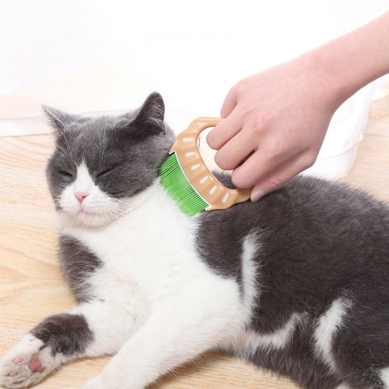 Pet Dog Cat Combs Shell Shaped Hair Remover Brush Pet Grooming Tools Dog Massage Comb Brush For Remove Pet Cat Loose Hairs - Paw Heroes Shop