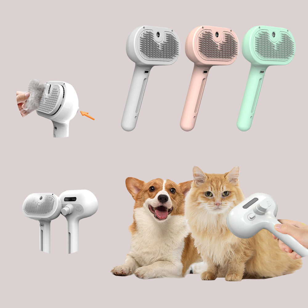 Pet Comb Self Cleaning Pets Hair Remover Brush For Dogs Grooming Tools Dematting Comb Built-in Mist Humidifier Pet Products - Paw Heroes Shop