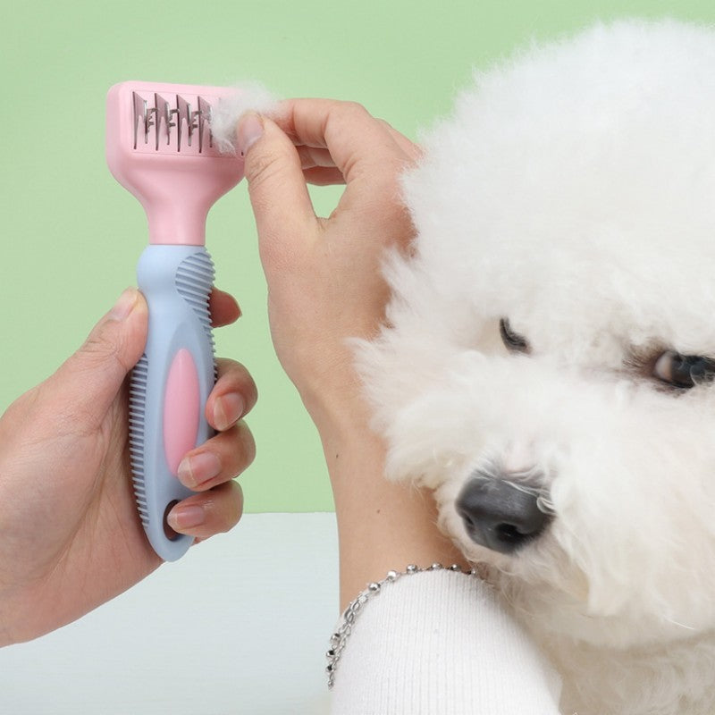 Dog Comb Stainless Steel Knot Knife Cat Brush Massage Dog Brush Pet Grooming Dogs Hair Knife Comb Cleaning Tools Pet Supplies - Paw Heroes Shop