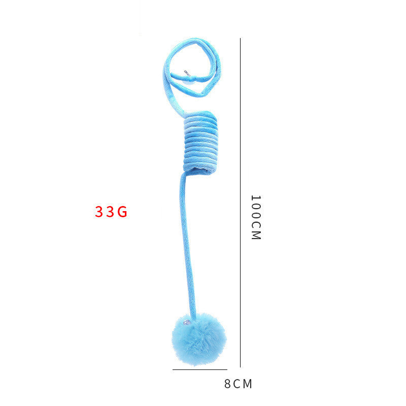 Cat Toy Self-Hi Sucker Spring Rabbit Hair Ball Interactive Play Pet Supplies Interactive Toys - Paw Heroes Shop
