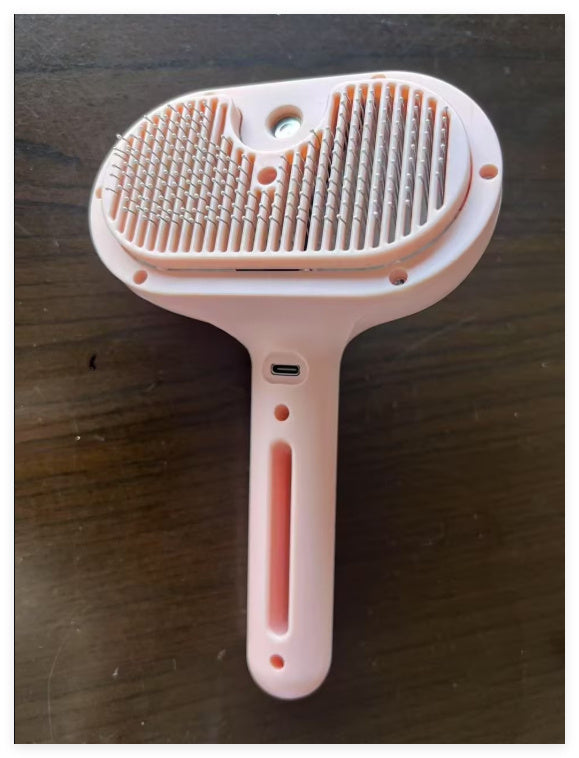 Pet Comb Self Cleaning Pets Hair Remover Brush For Dogs Grooming Tools Dematting Comb Built-in Mist Humidifier Pet Products - Paw Heroes Shop