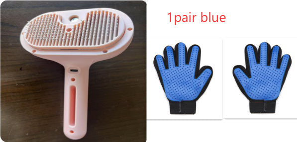 Pet Comb Self Cleaning Pets Hair Remover Brush For Dogs Grooming Tools Dematting Comb Built-in Mist Humidifier Pet Products - Paw Heroes Shop