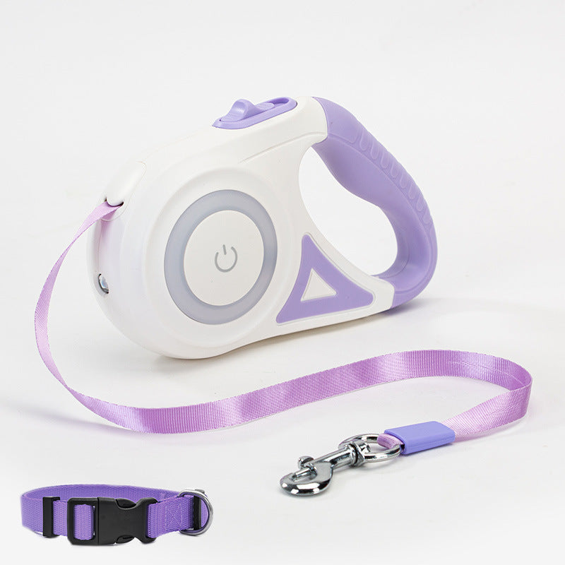 Dog Leash Retractable Leash And Dog Collar Spotlight Automatic Pet Dog Cat Traction Rope For Small Medium Dogs Pet Product - Paw Heroes Shop