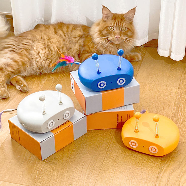 Electric Cat Interactive Toys Funny Pet Teasing Robot Laser Toys Automatic Steering Walking Sticks - Paw Heroes Shop