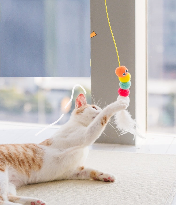 Cat Toys Simulated Cute Toys Funny Self-hey Interactive Toy Rope Grabbing Mouse Telescopic Hanging Cat Pet Supplies - Paw Heroes Shop